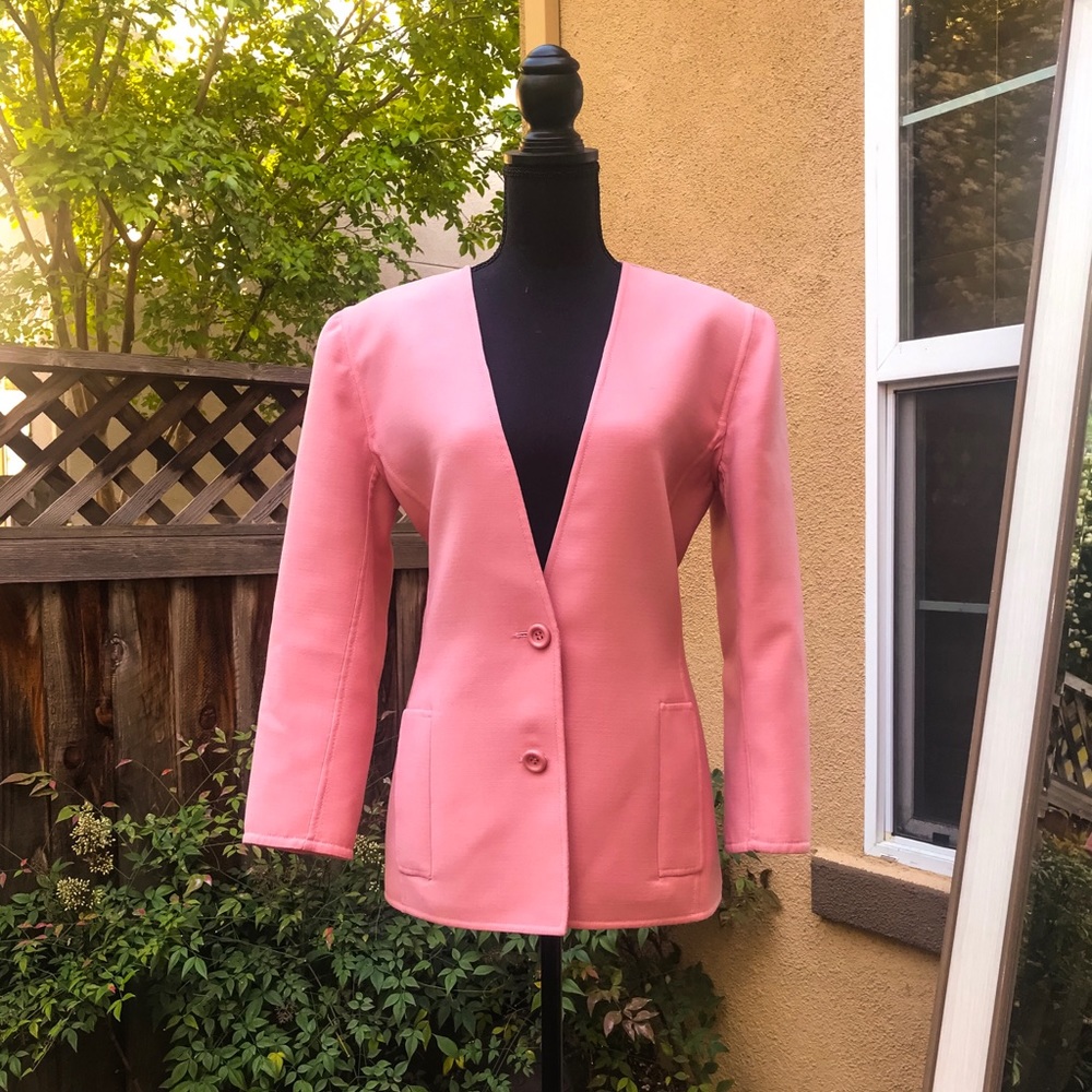 Vintage Oscar de la Renta Wool Two Button Blazer